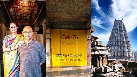 Lavina Baldota & Mayank Mansingh Kaul | Entrance to Pampa: Textiles of Karnataka | View of Virupaksha Temple, Hampi Bazaar