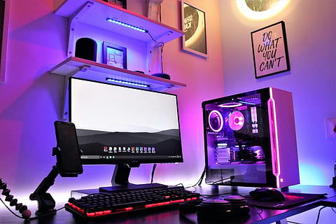 an aesthetic computer setup