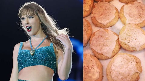 Taylor Swift (L); chai sugar cookies (R)
