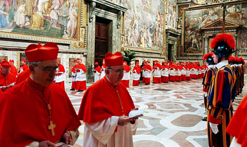 The conclave takes place in the Sistine Chapel in the Vatican