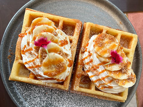 Banoffee pie waffles