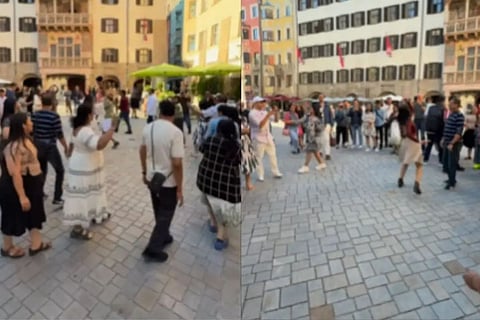 "Hum Garba Kar Ke Hi Jaayenge!" Indian tourists light up Austria with surprise dance performance