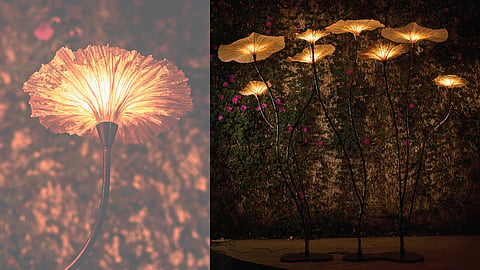 This sculptural light brings the grace of water lilies into your home