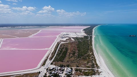 Australia’s Pink Lakes are a natural wonder