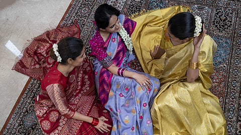 Sakhi by Gaurang Shah: A soulful tribute to sisterhood woven in Jamdani, Kanjeevaramac & Indian textile heritage