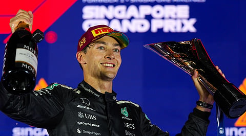 George Russell dominates Singapore GP 2025 while McLaren teammates collide!