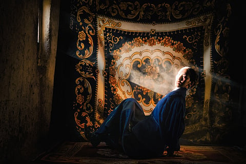 Inspired by childhood memories and the landscapes of Ladakh, The Mountain’s Daughter is an ode in fabric