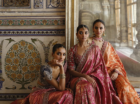 Jayanti works directly with Banarasi weavers and master karigars across clusters in Banaras