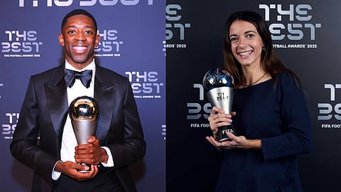Ousmane Dembele and Aitana Bonmati