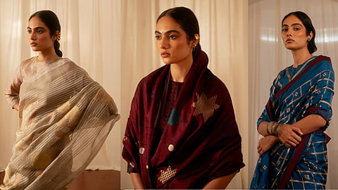 Puducherry-based designer Naushad Ali extends his minimalistic design philosophy into a new territory for Sundari Silks