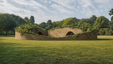 An ecological art installation at Sunder Nursery