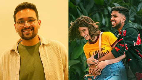 Aditya N. (L) and a still from the song