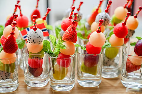 How to whip up delicious fruit skewers to give the boring fruit eating habit a tasty twist?
