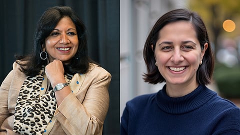 Kiran Mazumdar-Shaw and Claire Mazumdar