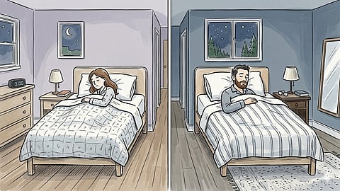 The growing trend of separate bedrooms for couples is challenging traditional ideas of shared sleep and modern relationship dynamics.