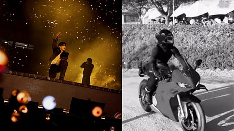 Jungkook gives a glimpse of his new Ducati during a Q/A session