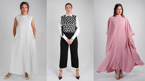 Fluid silhouettes meet intricate Indian handwork