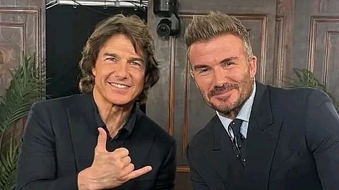 Tom Cruise praised David Beckham's work ethic, family values and lasting impact on sport and culture