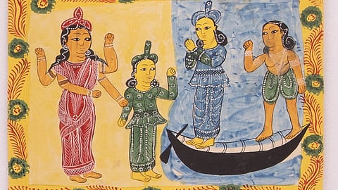 Patachitra scrolls displayed at KNMA Art Passage Delhi