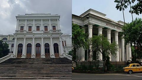 What connects the National Library and Metcalfe Hall, two iconic heritage spaces of Kolkata?