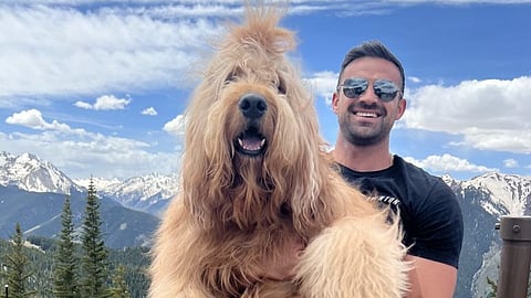 Meet Brodie, the dog in the stadium during the Argentina vs Capo Verde match