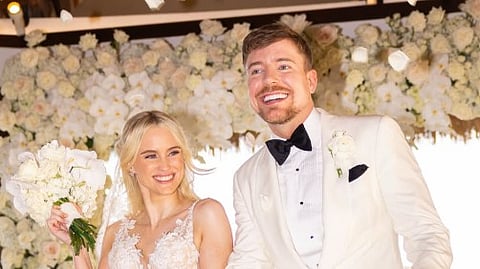 Jimmy Donaldson best known as his profile name Mr Beast got married to his long time girlfriend in an intimate ceremony