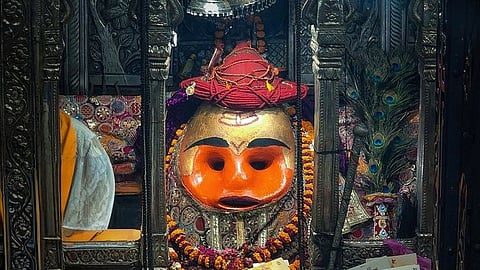 At the Kaal Bhairav temple in Ujjain, devotees offer liquor to Lord Kaal Bhairav as part of a centuries-old ritual