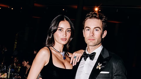 Kelsey Merritt and Chace at their first public appearance in April 2025
