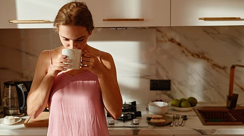 drinking coffee on an empty stomach