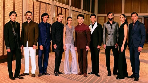 Silhouettes from Sarah & Sandeep’s Sartorial Weddings ’27 edit