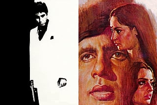 A collage of posters for Scarface and Silsila