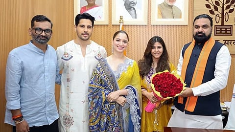 The Vvaan stars Tamannaah Bhatia and Sidharth Malhotra visited temples in Patna and performed the Chhath Puja ritual