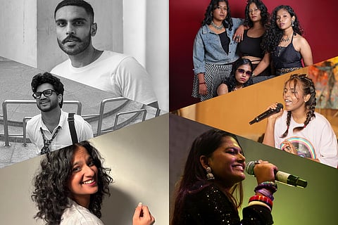 A collage of rap artistes featured in Climate Emergency Mixtape