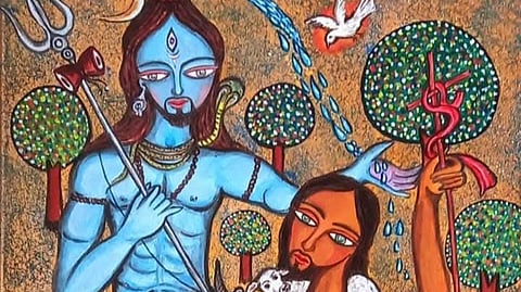 Artist Avijit Ghosh's painting