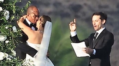 Actor Tobey Maguire officiates ex-wife Jennifer Meyer’s wedding with billionaire Geoffrey Ogunlesi