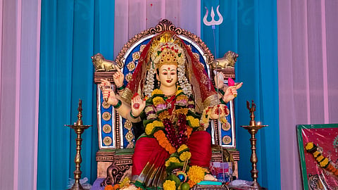 Maa Chandraghanta is worshipped during the third day of Sharad Navratri,