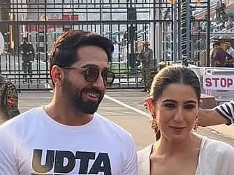 Ayushmann Khurrana and Sara Ali Khan’s Udta Teer promotions were interrupted at the Wagah Border