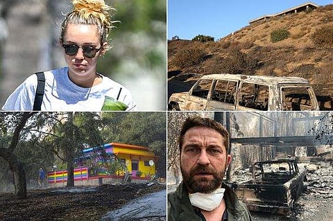 Hollywood celebrities Miley Cyrus, Gerard Butler among celebrities who lost homes in California wildfire
