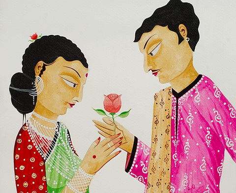 Pata artist Bhaskar Chitrakar's latest work