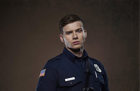 Fire alarm: British actor Oliver Stark plays a firefighter on 9-1-1