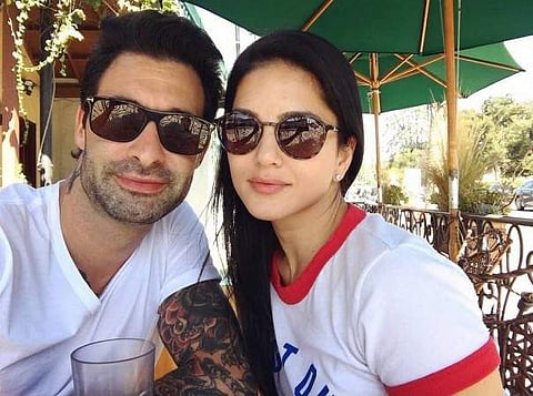 Sunny Leone with husband Daniel Weber