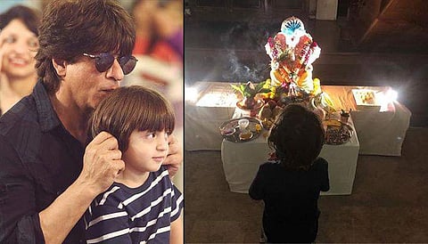 Shah Rukh Khan has the best response to trollers who criticised the photo of AbRam Khan worshipping Lord Ganesha