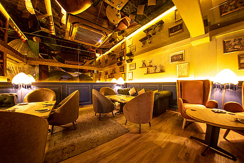 Nevermind offers heady cocktails, world cuisine and private booths