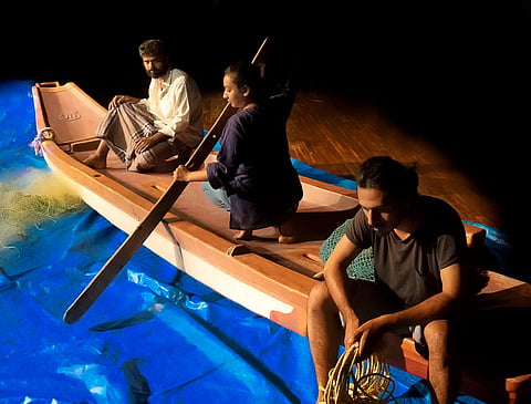 A scene from the play Franziska Detrez’s Who Sits Behind My Eyes?