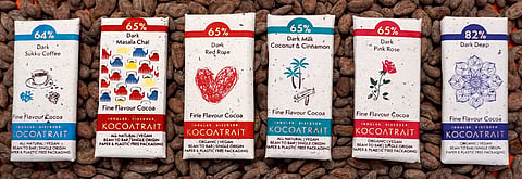 This chocolate has reclaimed cotton in its packaging and helps reduce the carbon footprint