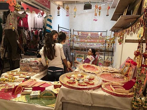 A festive decor stall at Bangkok Bazaar