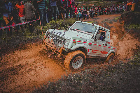 A car in action