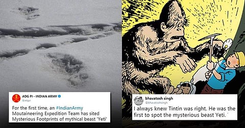Twitter is on a Yeti meme fest as Indian Army claims to have spotted footprints of the mystical creature