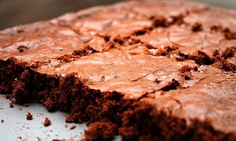 Brownie eating challenge at Brownie Heaven
