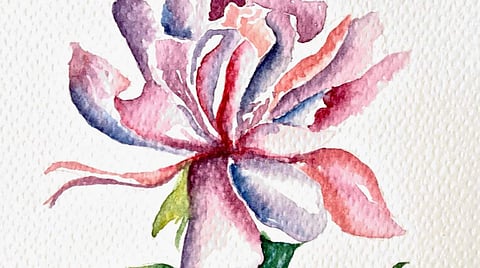 Watercolour painting workshop at Madras Art Store